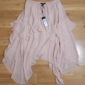Bcbgmaxazria blush pink midi skirt